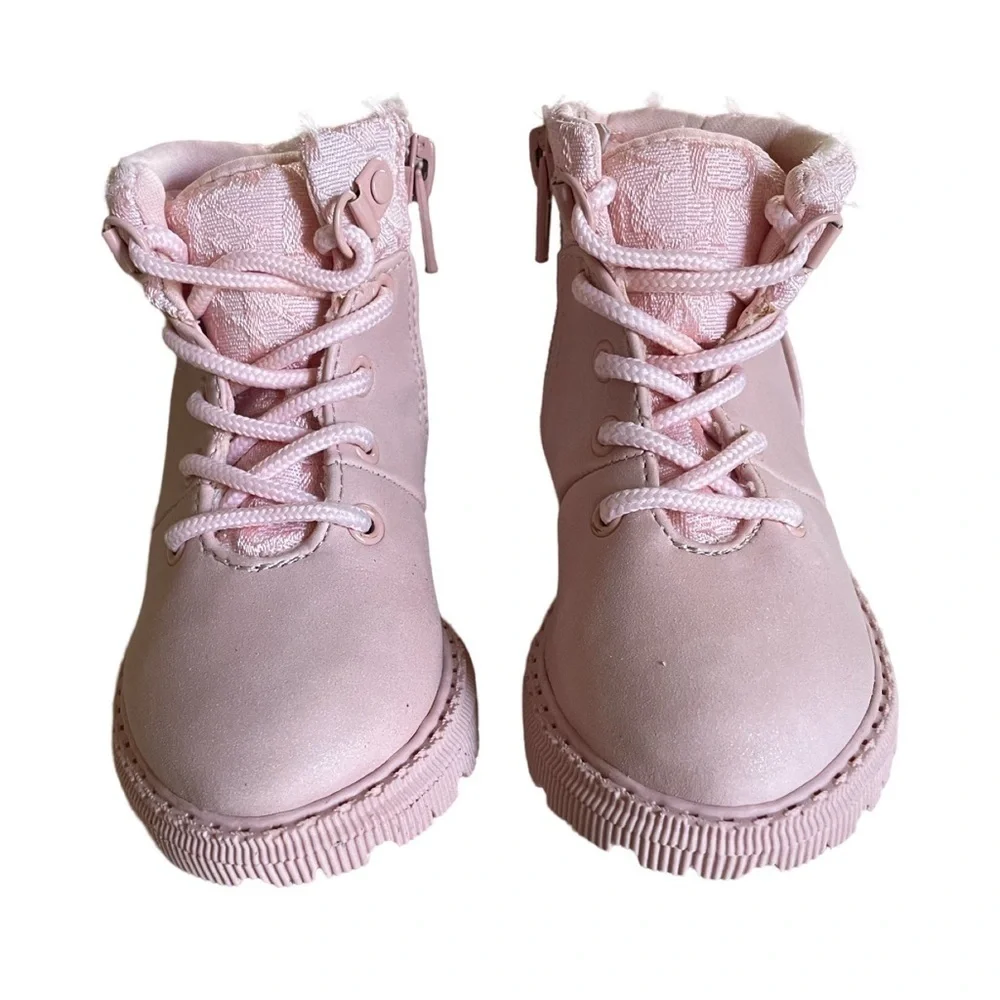 DKNY Girls Shimmer Pink Boots Size 5
